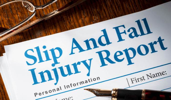Who is responsible for trips and falls related to torn carpeting?