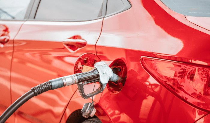 A Car at gasoline station