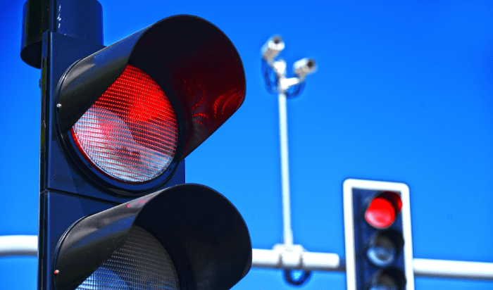 Road traffic lights with camera